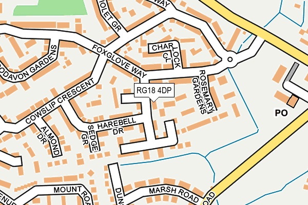 RG18 4DP map - OS OpenMap – Local (Ordnance Survey)