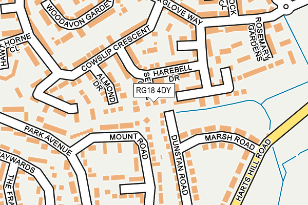 RG18 4DY map - OS OpenMap – Local (Ordnance Survey)