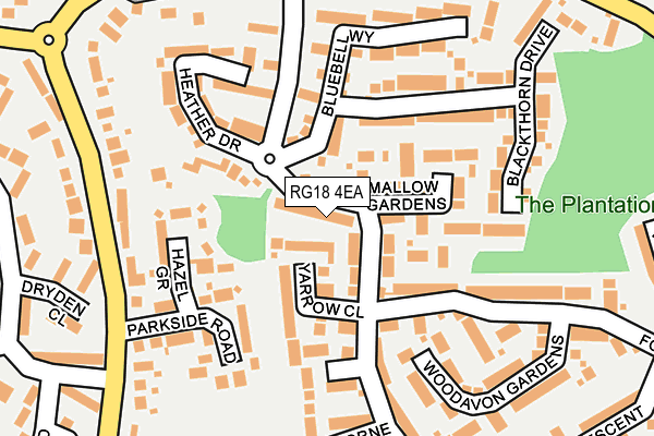 RG18 4EA map - OS OpenMap – Local (Ordnance Survey)