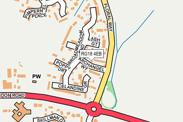 RG18 4EB map - OS OpenMap – Local (Ordnance Survey)