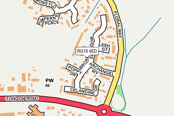 RG18 4ED map - OS OpenMap – Local (Ordnance Survey)