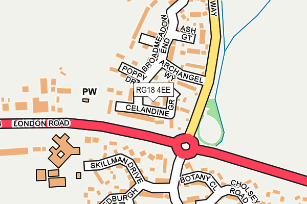 RG18 4EE map - OS OpenMap – Local (Ordnance Survey)