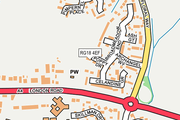 RG18 4EF map - OS OpenMap – Local (Ordnance Survey)