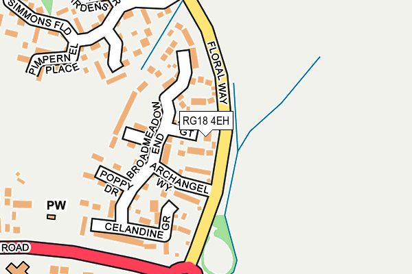 RG18 4EH map - OS OpenMap – Local (Ordnance Survey)