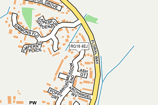 RG18 4EJ map - OS OpenMap – Local (Ordnance Survey)