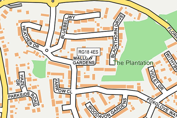 RG18 4ES map - OS OpenMap – Local (Ordnance Survey)