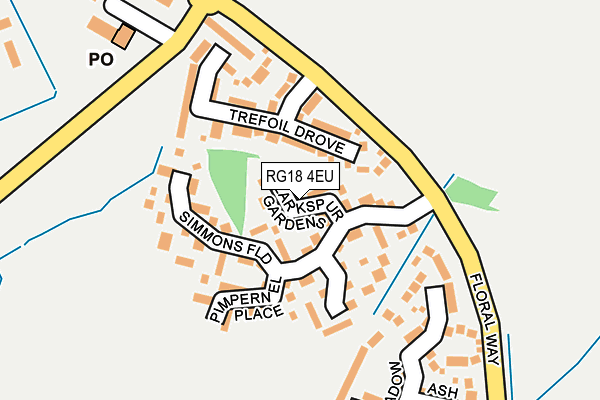 RG18 4EU map - OS OpenMap – Local (Ordnance Survey)