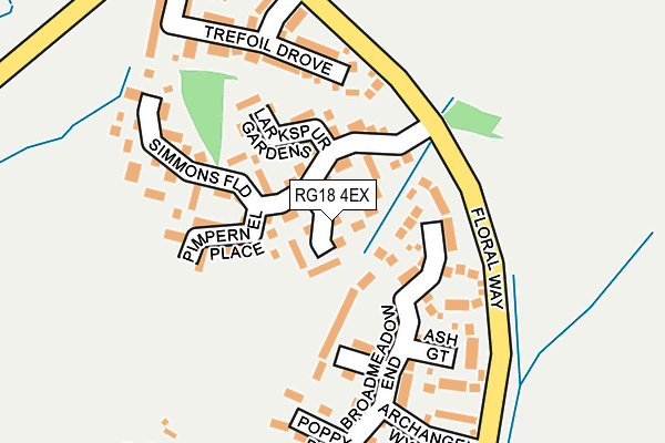 RG18 4EX map - OS OpenMap – Local (Ordnance Survey)