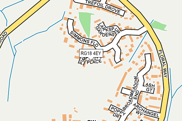 RG18 4EY map - OS OpenMap – Local (Ordnance Survey)