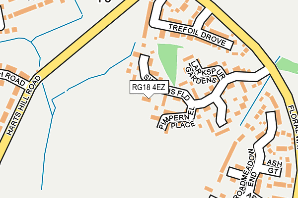 RG18 4EZ map - OS OpenMap – Local (Ordnance Survey)