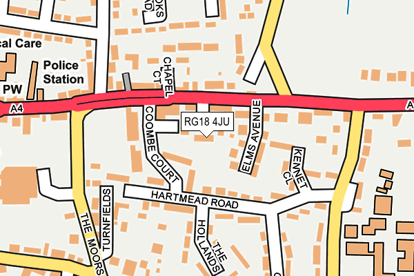 RG18 4JU map - OS OpenMap – Local (Ordnance Survey)