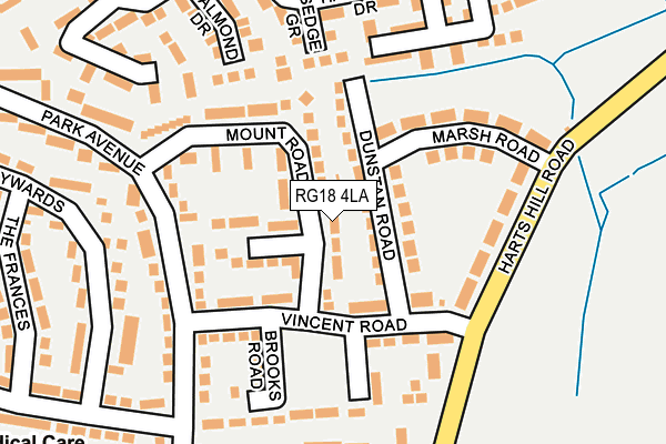 RG18 4LA map - OS OpenMap – Local (Ordnance Survey)