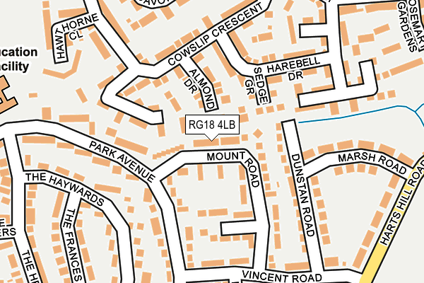 RG18 4LB map - OS OpenMap – Local (Ordnance Survey)