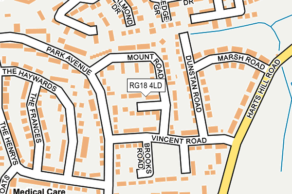 RG18 4LD map - OS OpenMap – Local (Ordnance Survey)