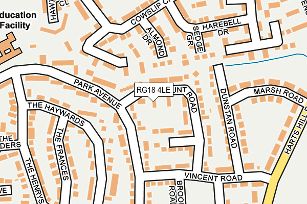 RG18 4LE map - OS OpenMap – Local (Ordnance Survey)