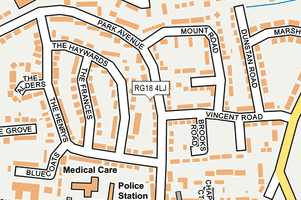 RG18 4LJ map - OS OpenMap – Local (Ordnance Survey)