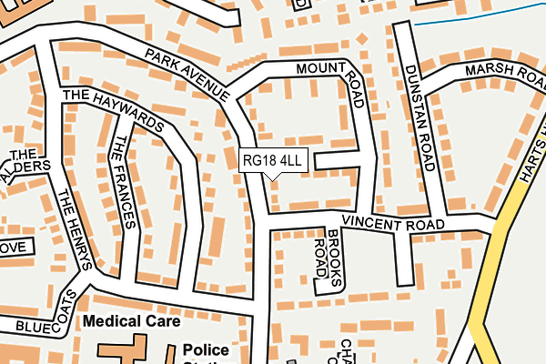 RG18 4LL map - OS OpenMap – Local (Ordnance Survey)