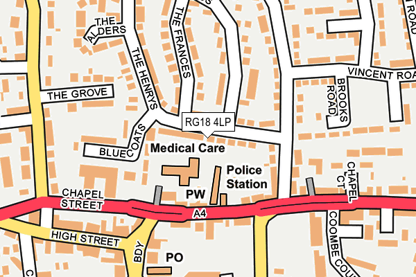 RG18 4LP map - OS OpenMap – Local (Ordnance Survey)