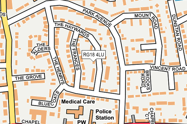 RG18 4LU map - OS OpenMap – Local (Ordnance Survey)