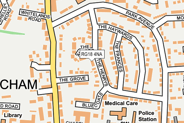 RG18 4NA map - OS OpenMap – Local (Ordnance Survey)