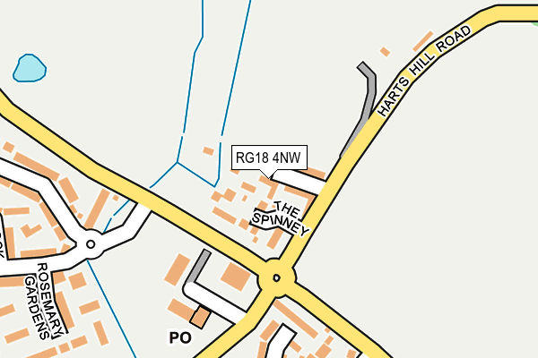 RG18 4NW map - OS OpenMap – Local (Ordnance Survey)