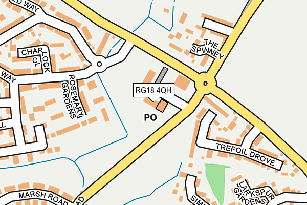 RG18 4QH map - OS OpenMap – Local (Ordnance Survey)