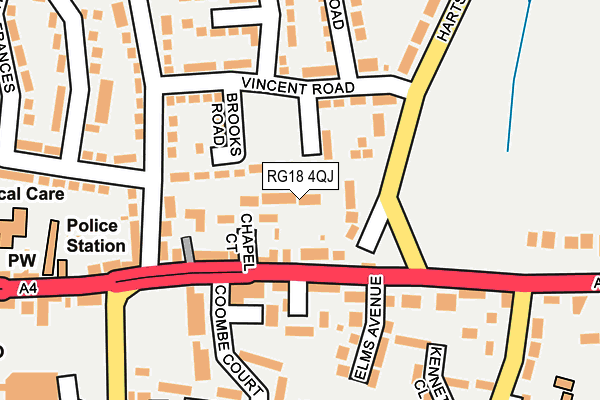 RG18 4QJ map - OS OpenMap – Local (Ordnance Survey)