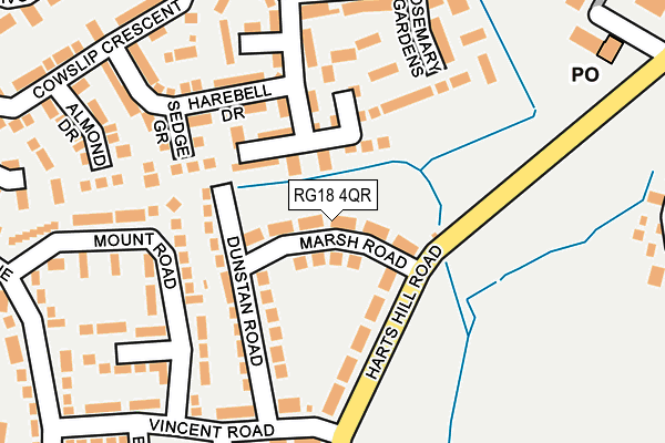 RG18 4QR map - OS OpenMap – Local (Ordnance Survey)
