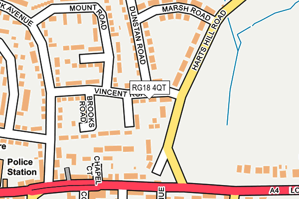 RG18 4QT map - OS OpenMap – Local (Ordnance Survey)