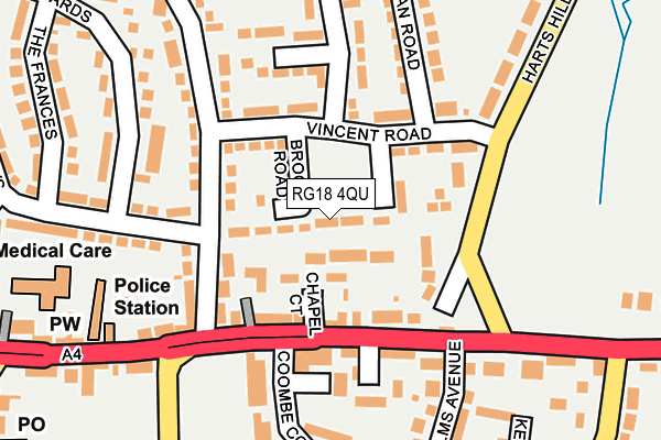 RG18 4QU map - OS OpenMap – Local (Ordnance Survey)