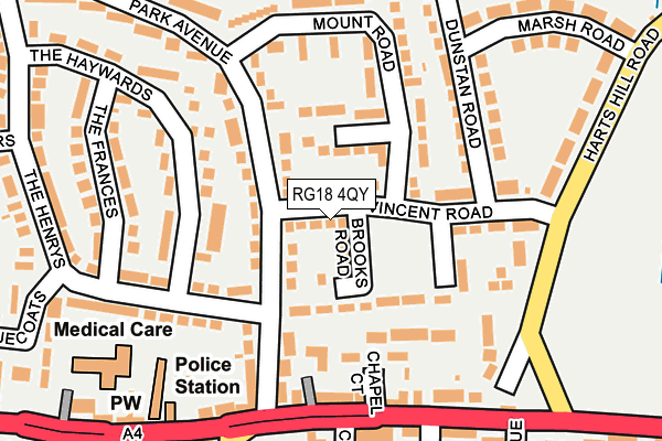 RG18 4QY map - OS OpenMap – Local (Ordnance Survey)