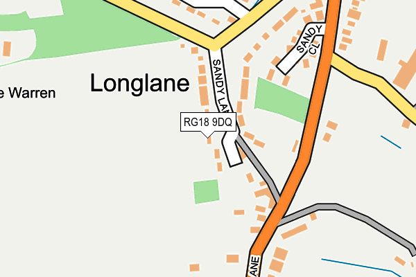 RG18 9DQ map - OS OpenMap – Local (Ordnance Survey)
