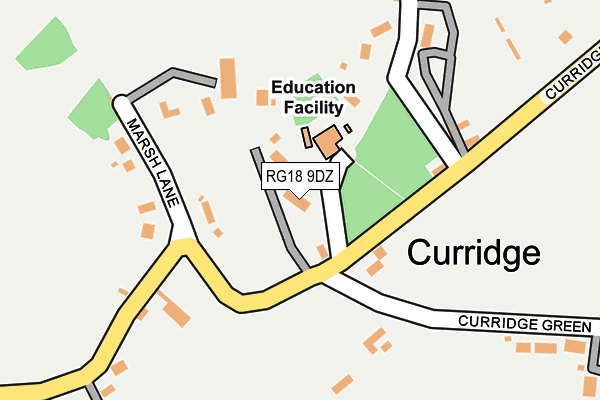 RG18 9DZ map - OS OpenMap – Local (Ordnance Survey)