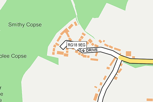 RG18 9EG map - OS OpenMap – Local (Ordnance Survey)