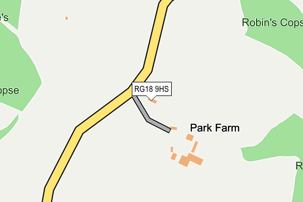 RG18 9HS map - OS OpenMap – Local (Ordnance Survey)