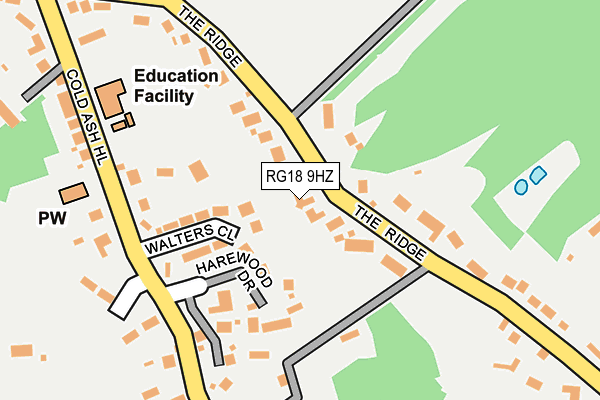 RG18 9HZ map - OS OpenMap – Local (Ordnance Survey)