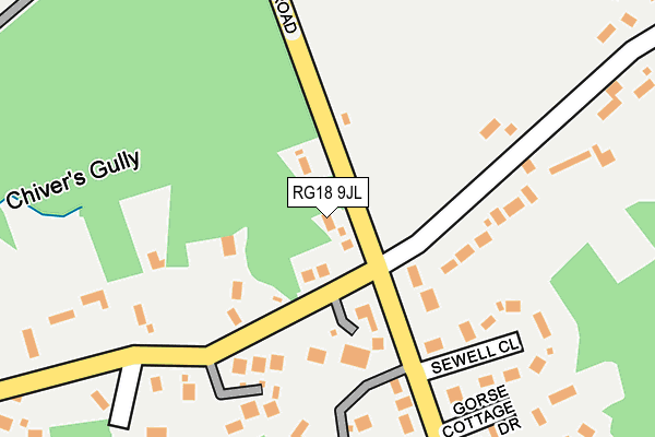 RG18 9JL map - OS OpenMap – Local (Ordnance Survey)