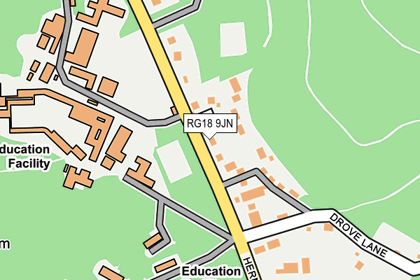 RG18 9JN map - OS OpenMap – Local (Ordnance Survey)