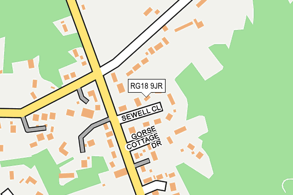 RG18 9JR map - OS OpenMap – Local (Ordnance Survey)
