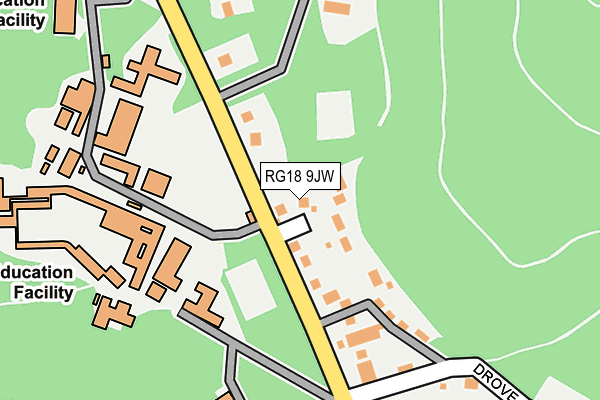 RG18 9JW map - OS OpenMap – Local (Ordnance Survey)