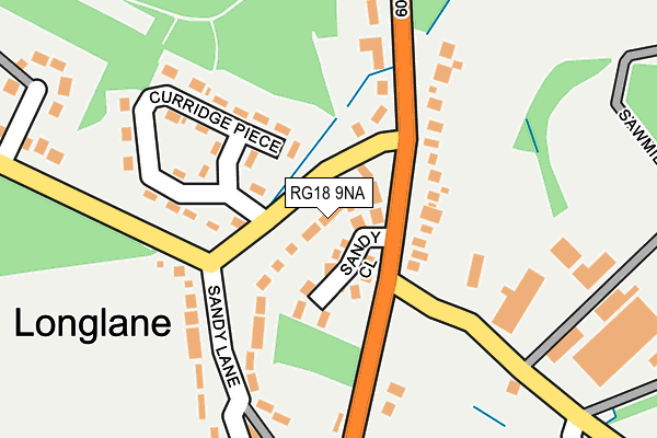 RG18 9NA map - OS OpenMap – Local (Ordnance Survey)