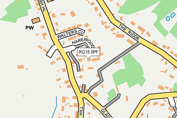 RG18 9PF map - OS OpenMap – Local (Ordnance Survey)
