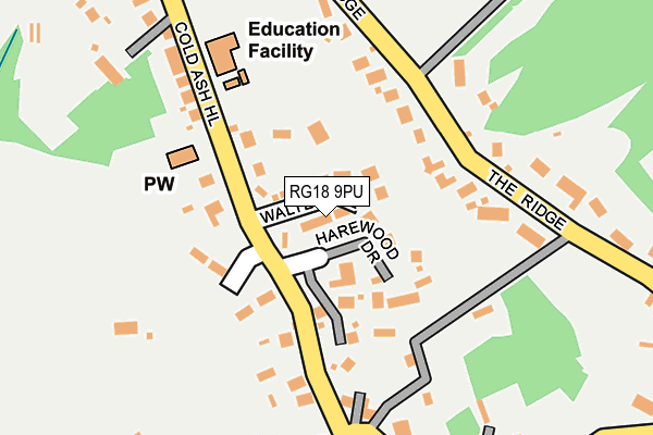 RG18 9PU map - OS OpenMap – Local (Ordnance Survey)