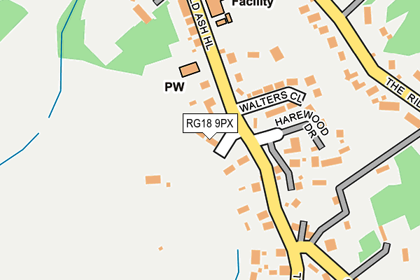 RG18 9PX map - OS OpenMap – Local (Ordnance Survey)