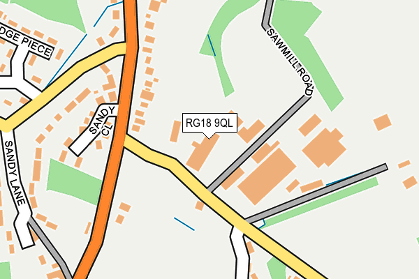 RG18 9QL map - OS OpenMap – Local (Ordnance Survey)