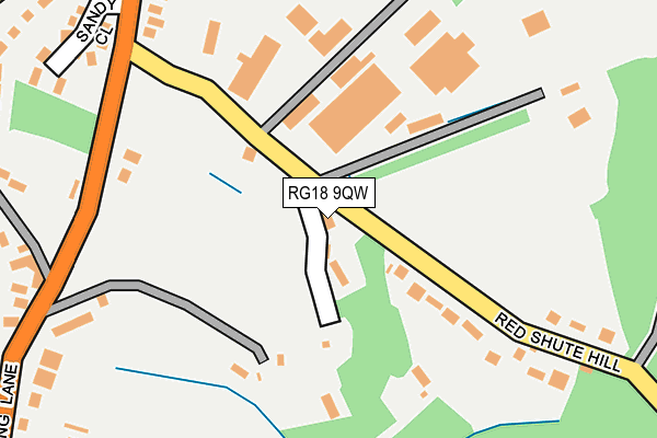 RG18 9QW map - OS OpenMap – Local (Ordnance Survey)