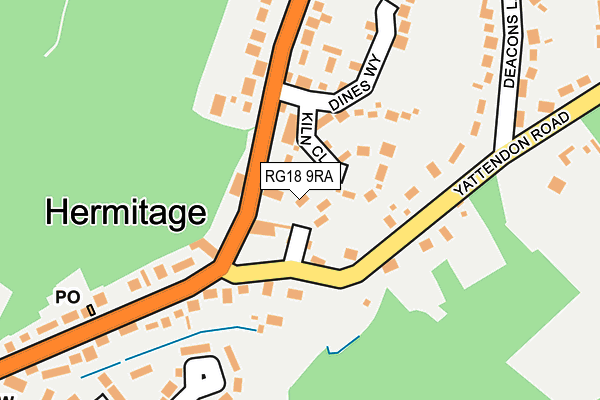 RG18 9RA map - OS OpenMap – Local (Ordnance Survey)