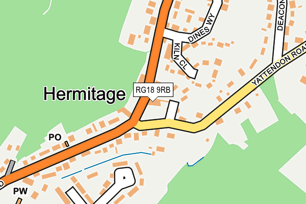 RG18 9RB map - OS OpenMap – Local (Ordnance Survey)