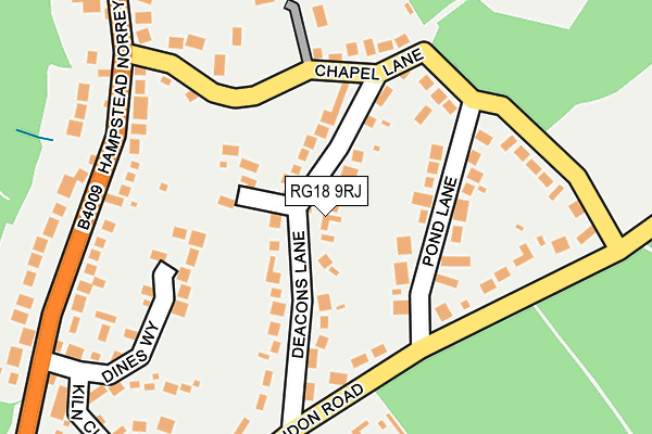 RG18 9RJ map - OS OpenMap – Local (Ordnance Survey)