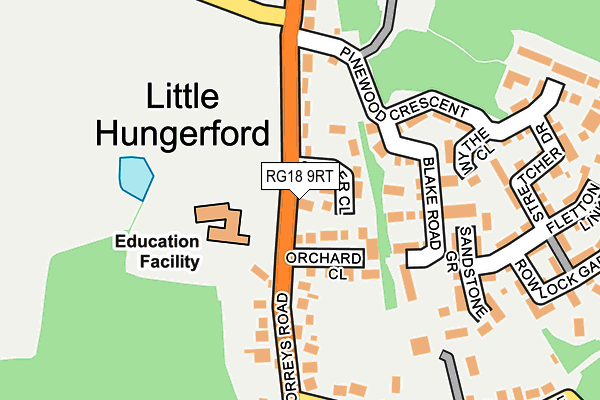 RG18 9RT map - OS OpenMap – Local (Ordnance Survey)